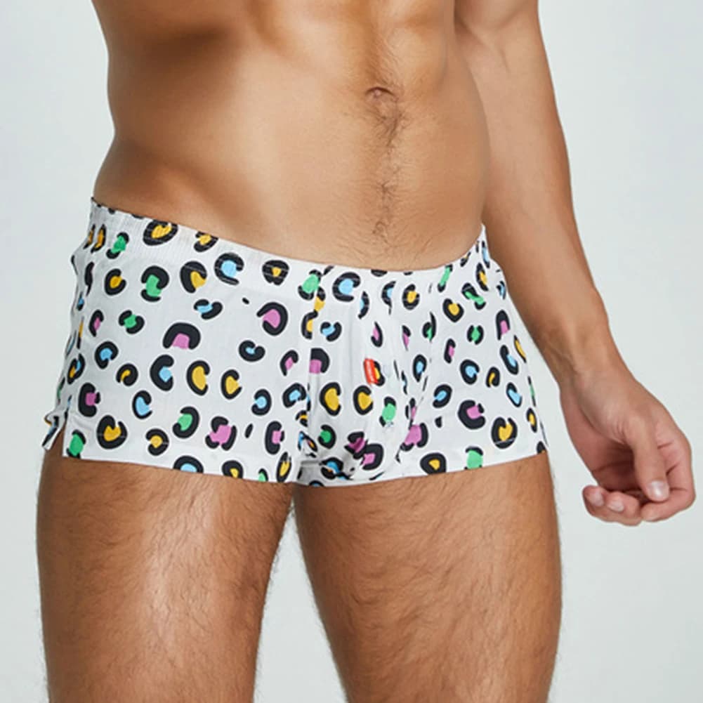 Mutandine Intimo da uomo Shopping Boxer quotidiano Slip in cotone Verde Lingerie Vita bassa M-2XL Pantaloncini con marsupio Freccia morbida