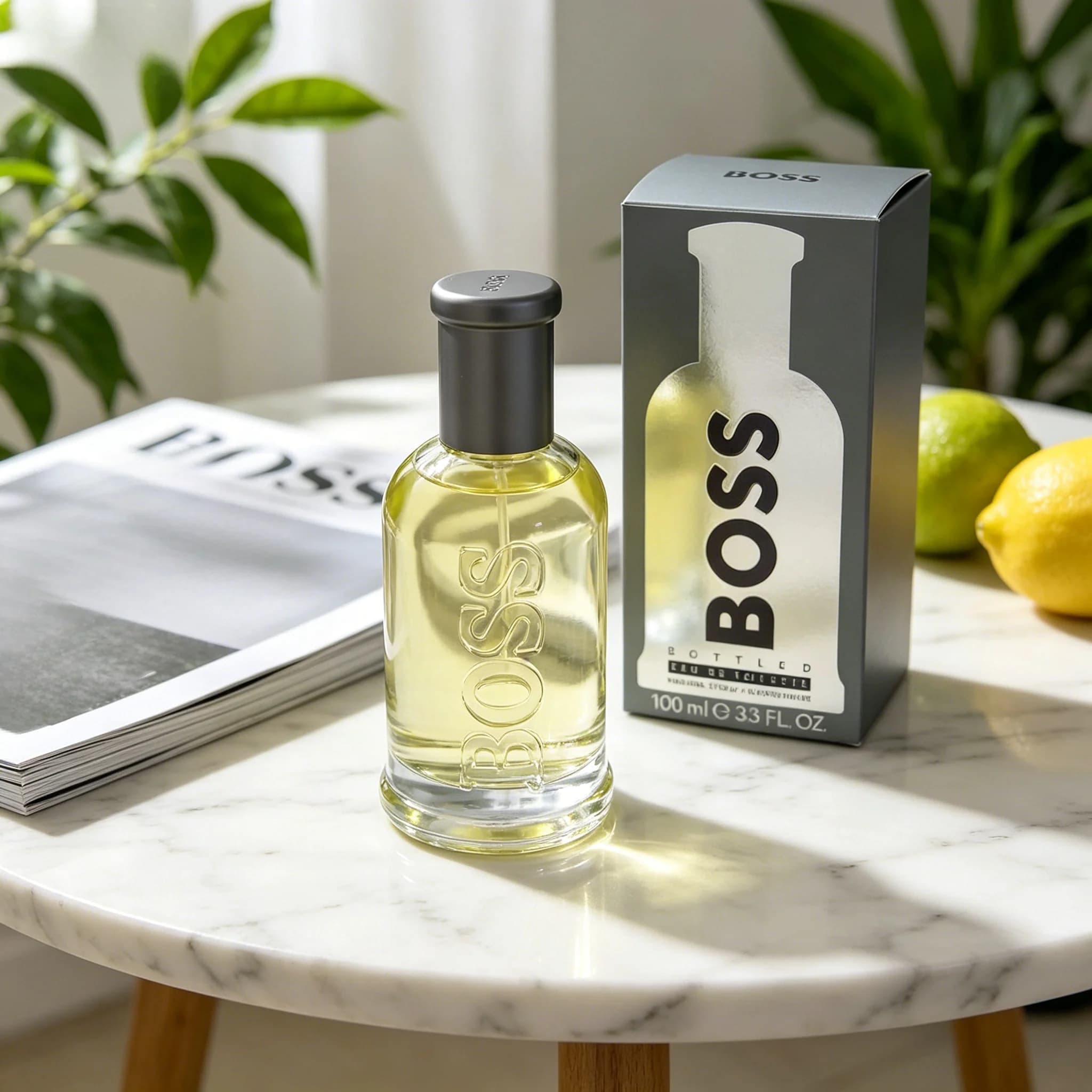 Hugo Boss Bottled Eau de Toilette – Colonia legnosa da uomo – Con note di mela, cannella e legno – Fragranza a lunga durata