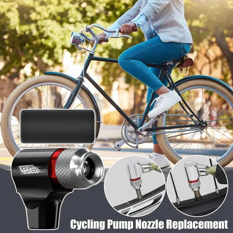 Testa di ricambio per pompa da bicicletta Adattatore per pompa da bici Nessuna perdita Adattatore per pompa da bici Adattatore per pompa da paddle Pompa da bicicletta
