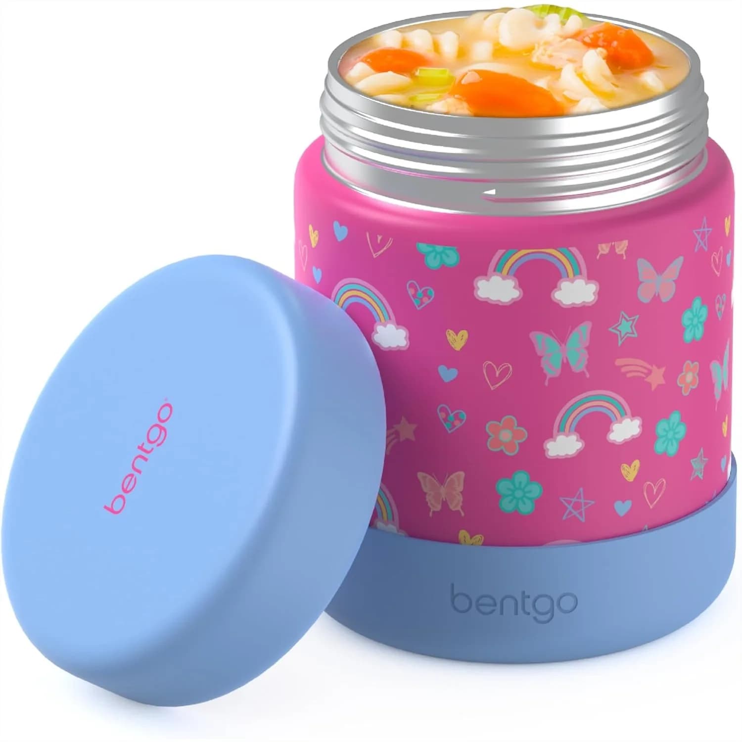 Contenitore per Alimenti in Acciaio Inox per Bambini - 11oz, Ermetico, Doppio Isolamento per Caldo o Freddo, con Paracolpi Rimovibile, Lavabile in Lavastoviglie