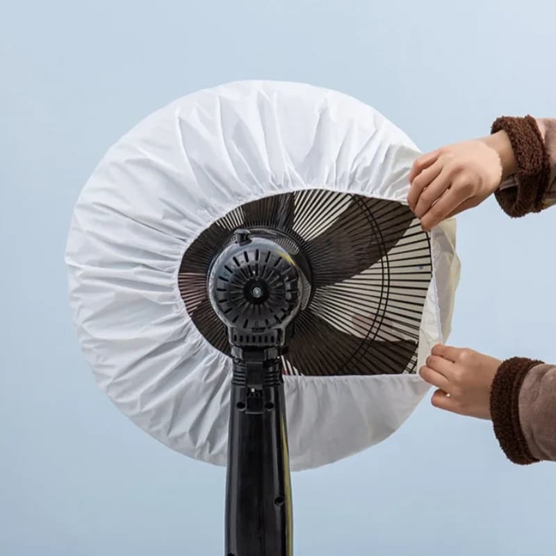 1pc Electric Fan Dust Cover, Waterproof Dustproof Round Protective Bag for Stand & Pedestal Fans, Tight Weave, Easy on/Off