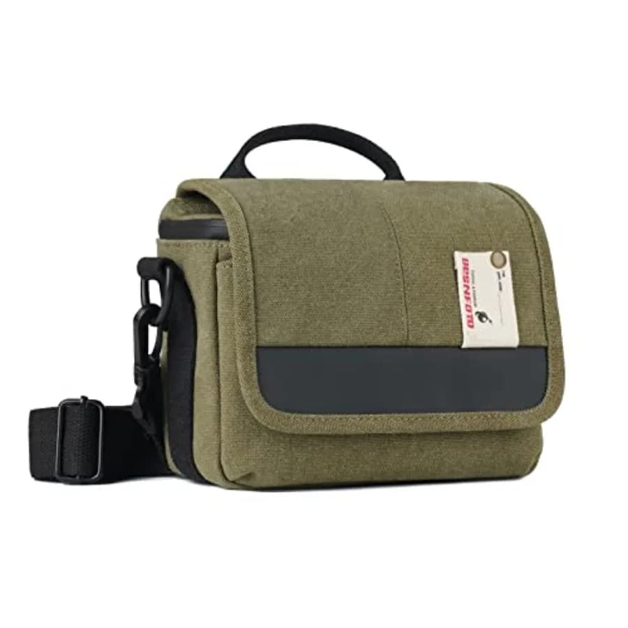 Camera Bag Crossbody Camera Shoulder Bag Purse Waterproof Canvas Cute Compact Camera Messenger Bag Case for Mirrorless DSLR SLR
