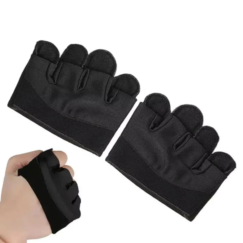1 pair of weight lifting training gloves, palm protection, four-tie breathable gym gloves, wear-resistant and thickened