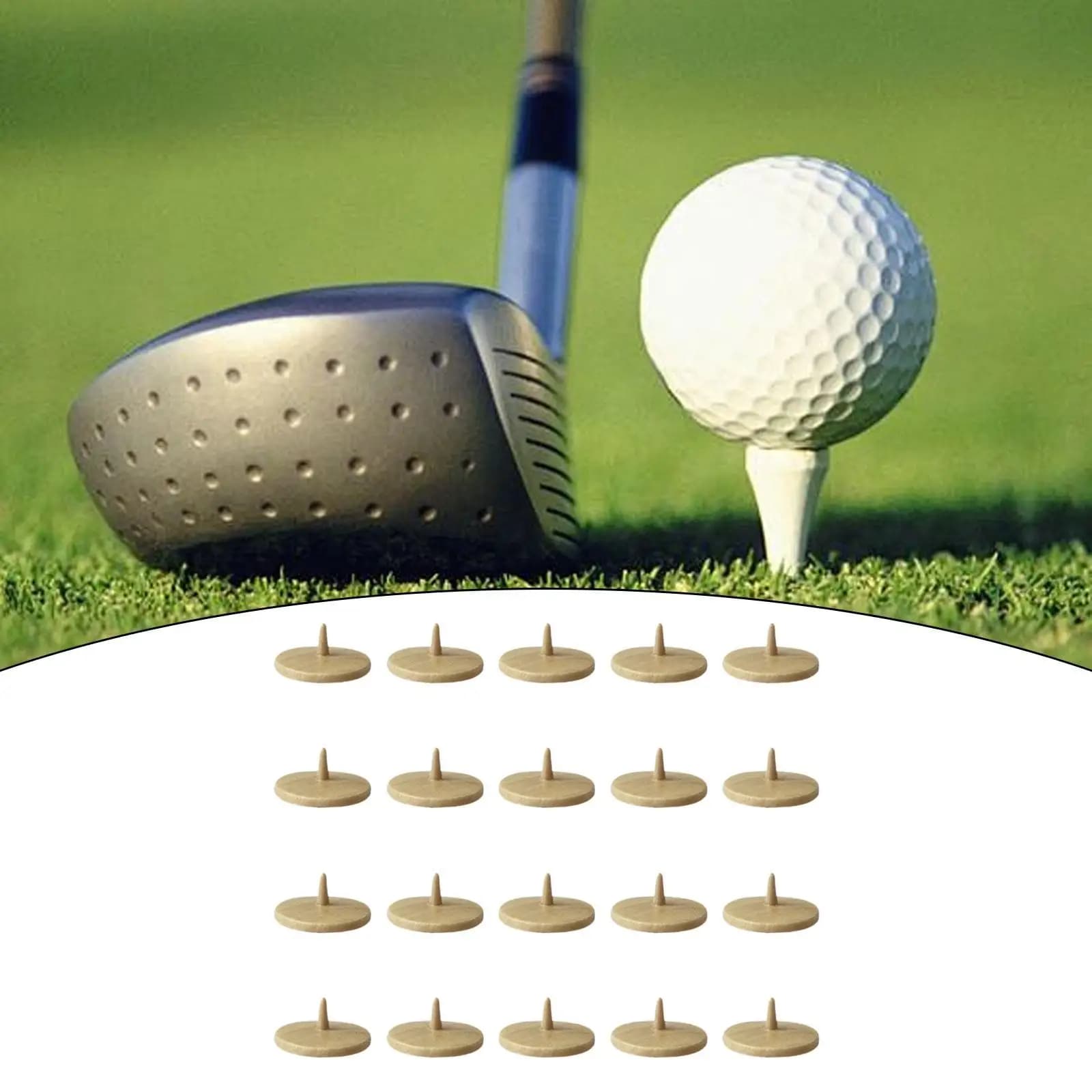 Set di Marcatori per Palline da Golf in Legno, Accessori Compatti per Pratica e Gioco di Golf all'Aperto