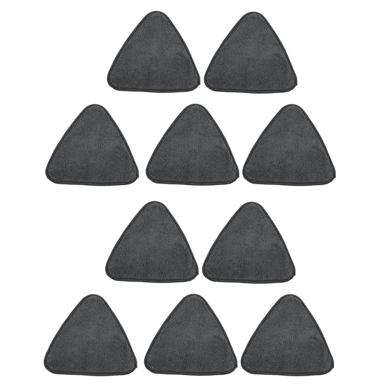 BHTS-10PCS Panni Triangolari in Microfibra per Scopa Antipolvere, Ricambi per Pulizia Vetri e Pavimenti