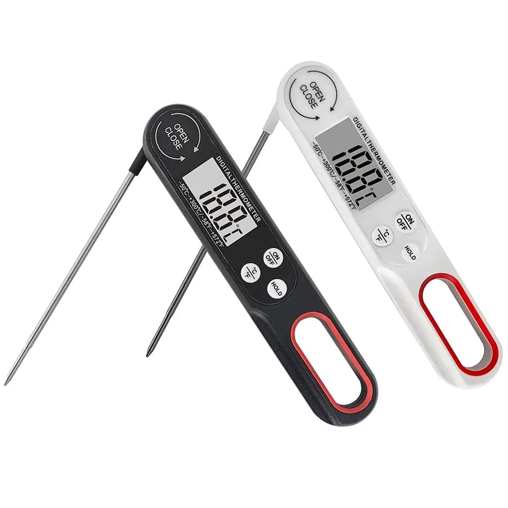 Termometro Digitale per Carne, Cucina, BBQ, Sonda per Acqua, Latte, Olio, Liquidi, Forno, Misuratore di Temperatura Digitale