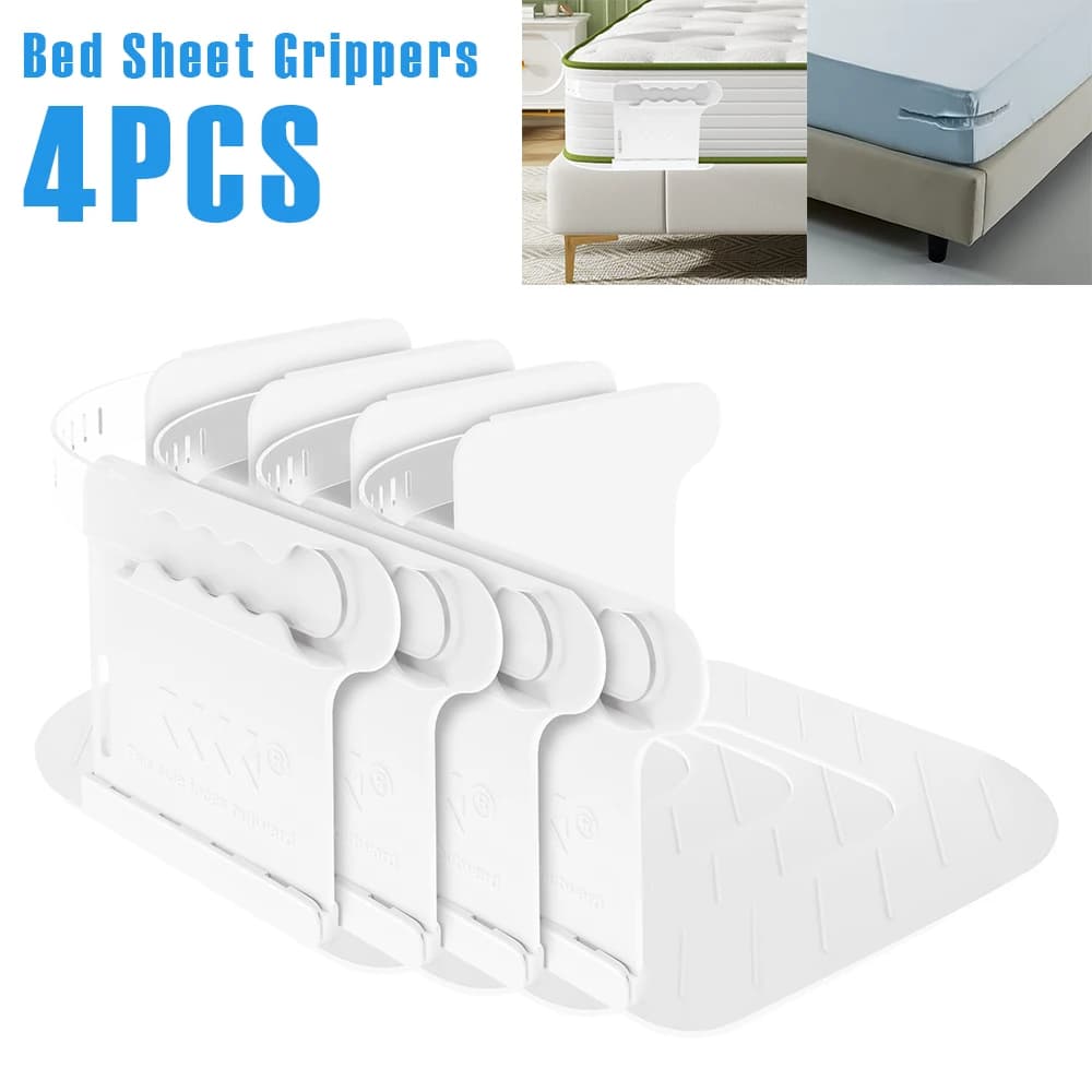 4 pieces pliers for sheet metal with strips of locking straps for sheet with removable corners resistant and resistant accessories for bed linen