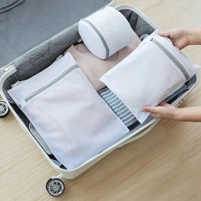 Linen bags Net washing bags Delicate linen for college, dorm, storage 60 x 60 cm 3 pieces