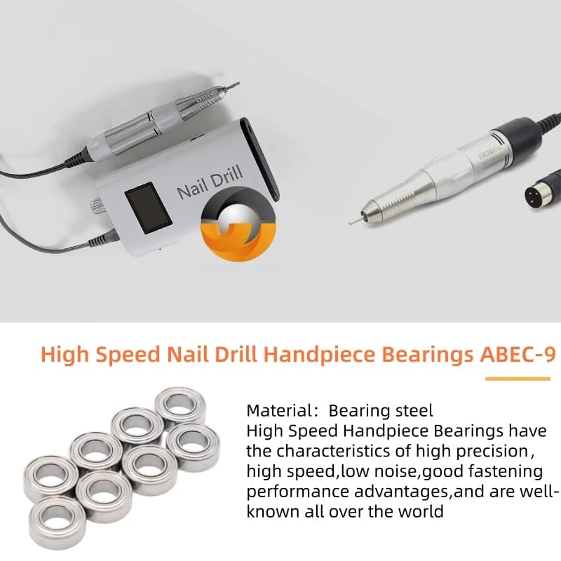 10 Pezzi Cuscinetti ABEC-9 MR148ZZ 8x14x4mm con Doppia Schermatura ZZ (693ZZ, 684ZZ, 623ZZ, 686ZZ, MR126ZZ) per Parti di Ricambio per Manici di Levigatrici per Unghie