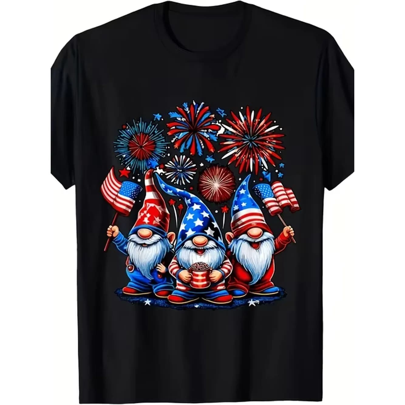 Gnomes Celebration Shirt Unisex T Shirt Mens Casual Short Sleeve Funny Graphic Tees Comfortable Casual Attire for Everyday Sportswear