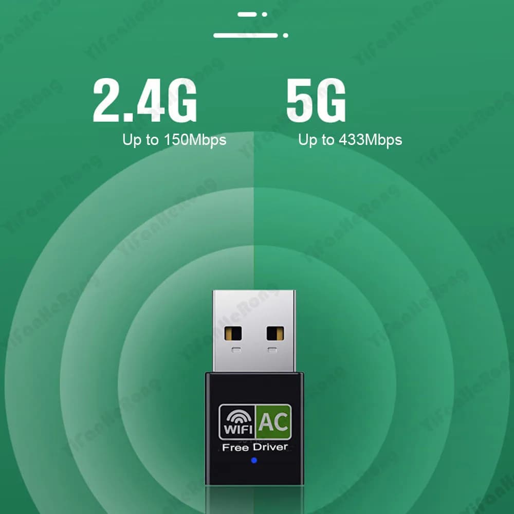 Adattatore Wifi USB Driver gratuito da 600 Mbps Adattatore Wi fi Antenna 5ghz USB Ethernet PC Adattatore Wi-Fi Lan Wifi Dongle Ricevitore Wifi AC