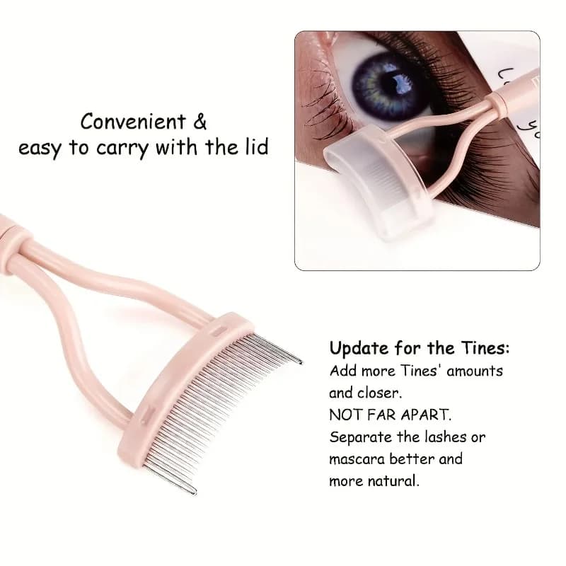Metal Folder, Eyelash Separator, Eyelash Brush, Mascara comb, Cosmetic Beauty Tool, New Enlarged