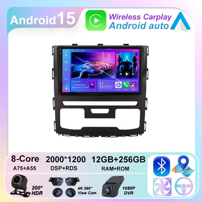Android 15 High Performance for Great Wall Hover Haval H9 2015 - 2020 GPS Navigation Multimedia Screen Dash Cam