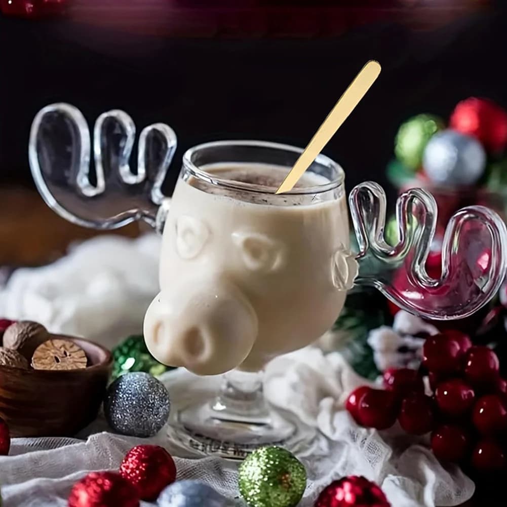 240ml 8oz Vacanze di Natale Alce Tazza Creativo Alce Bicchiere Vino Birra Acqua Succo di Latte Tazza Di Natale Renna Testa Drinkware Decor