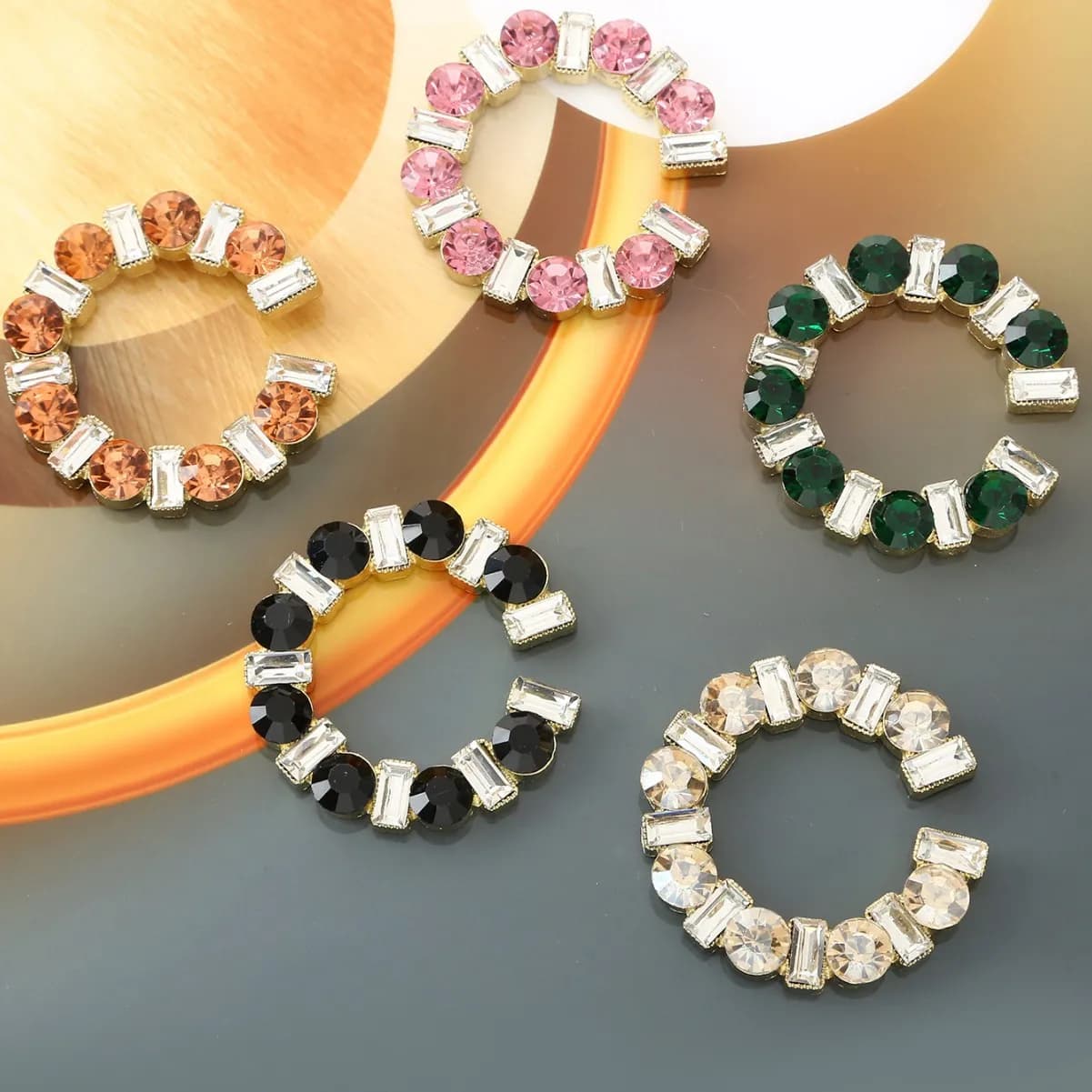 10 Pezzi/Sacchetto Cerchietti per Capelli in Velluto con Fibbia Quadrata Diamantata Scintillante, Accessori Premium e Versatili per Donne
