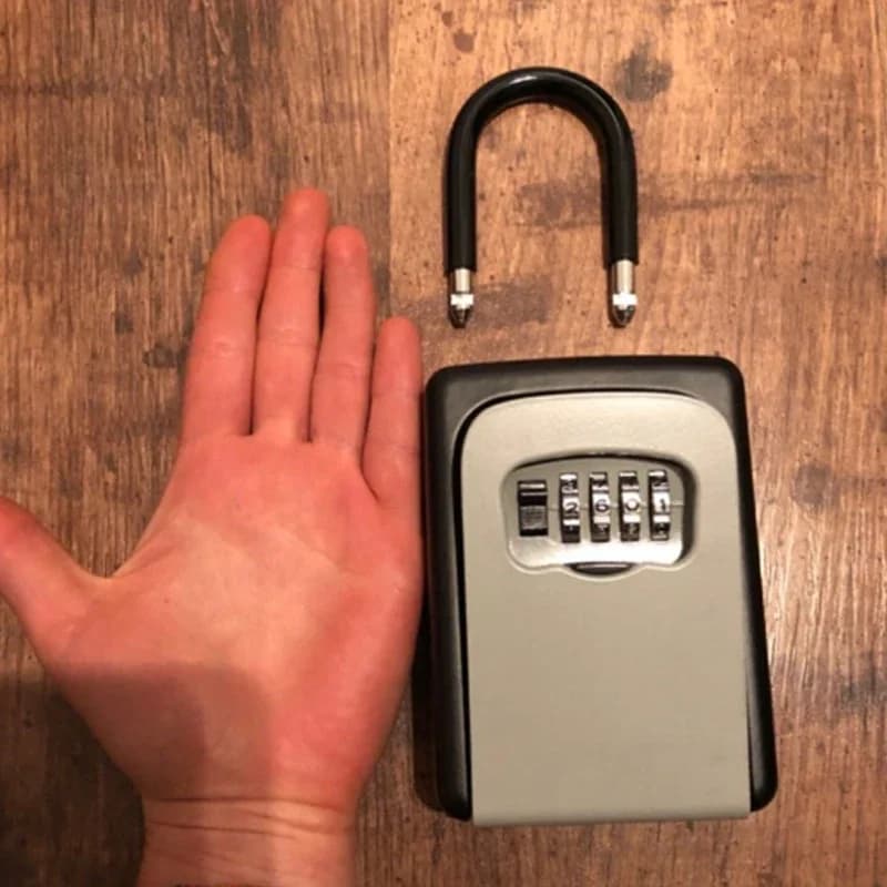 Cassetta di Sicurezza per Chiavi con Password, Cassetta Portachiavi Intelligente da Esterno, Cassetta con Codice per Chiavi, Cassetta di Sicurezza per Chiavi da Parete con Password