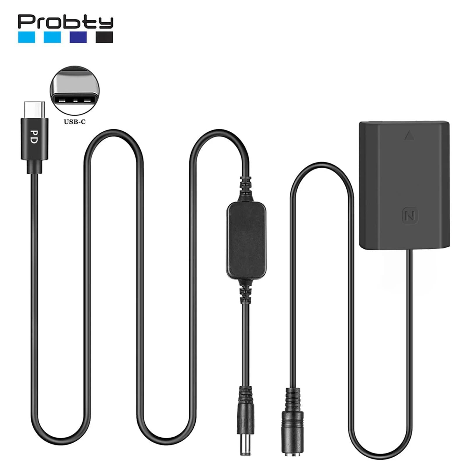 Batteria fittizia da USB-C a NP-FZ100 per Sony A7 III, A7 IV, A7S III, A7R III, A7R IV, A7R V, A7C, A7C II, A7CR, A1, A9, A9 II, A6600
