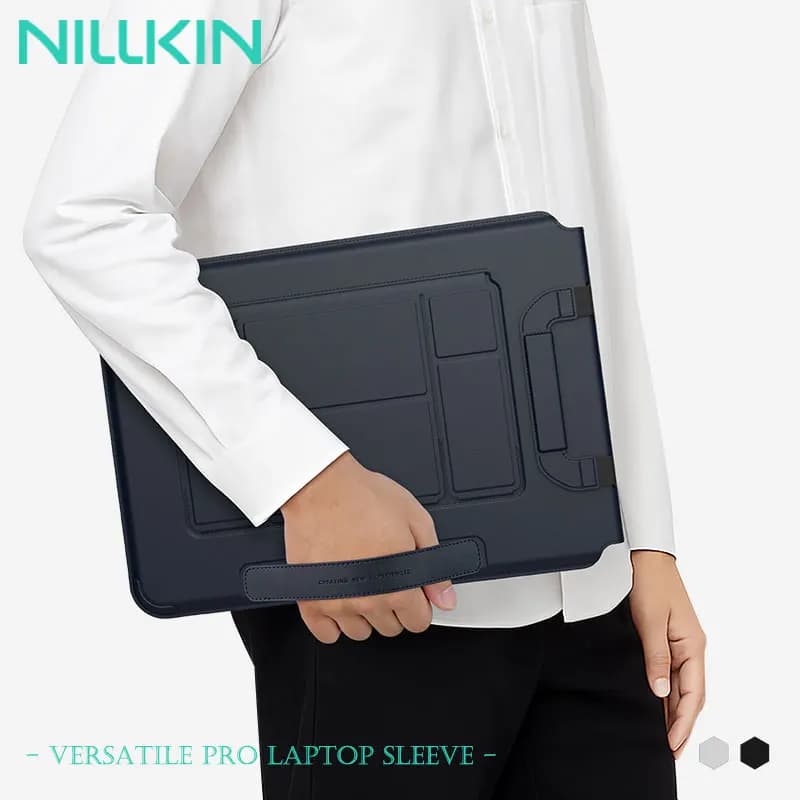 NILLKIN Custodia versatile per laptop con supporto a doppio angolo, archiviazione magnetica con un solo clic, cinturino a doppio scopo, design con dissipazione del calore