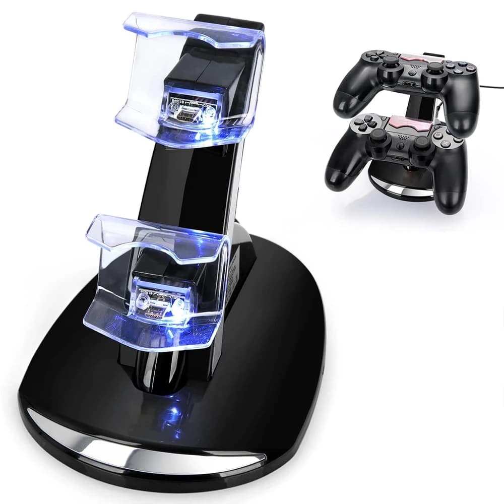 Per caricabatterie controller PS4 doppio dock di ricarica stazione di ricarica rapida supporto per caricabatterie per PlayStation4/PS4 Pro/PS4 accessori slim