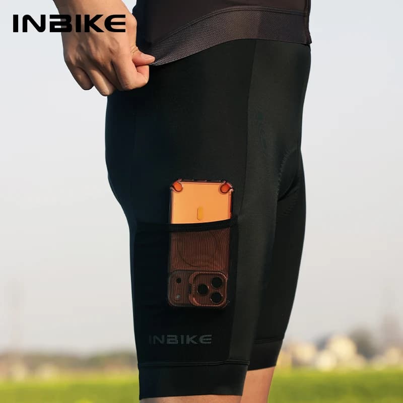INBIKE Pantaloncini da Ciclismo Estivi da Uomo Traspiranti con Tasche Laterali in Rete per Ciclismo a Lunga Distanza