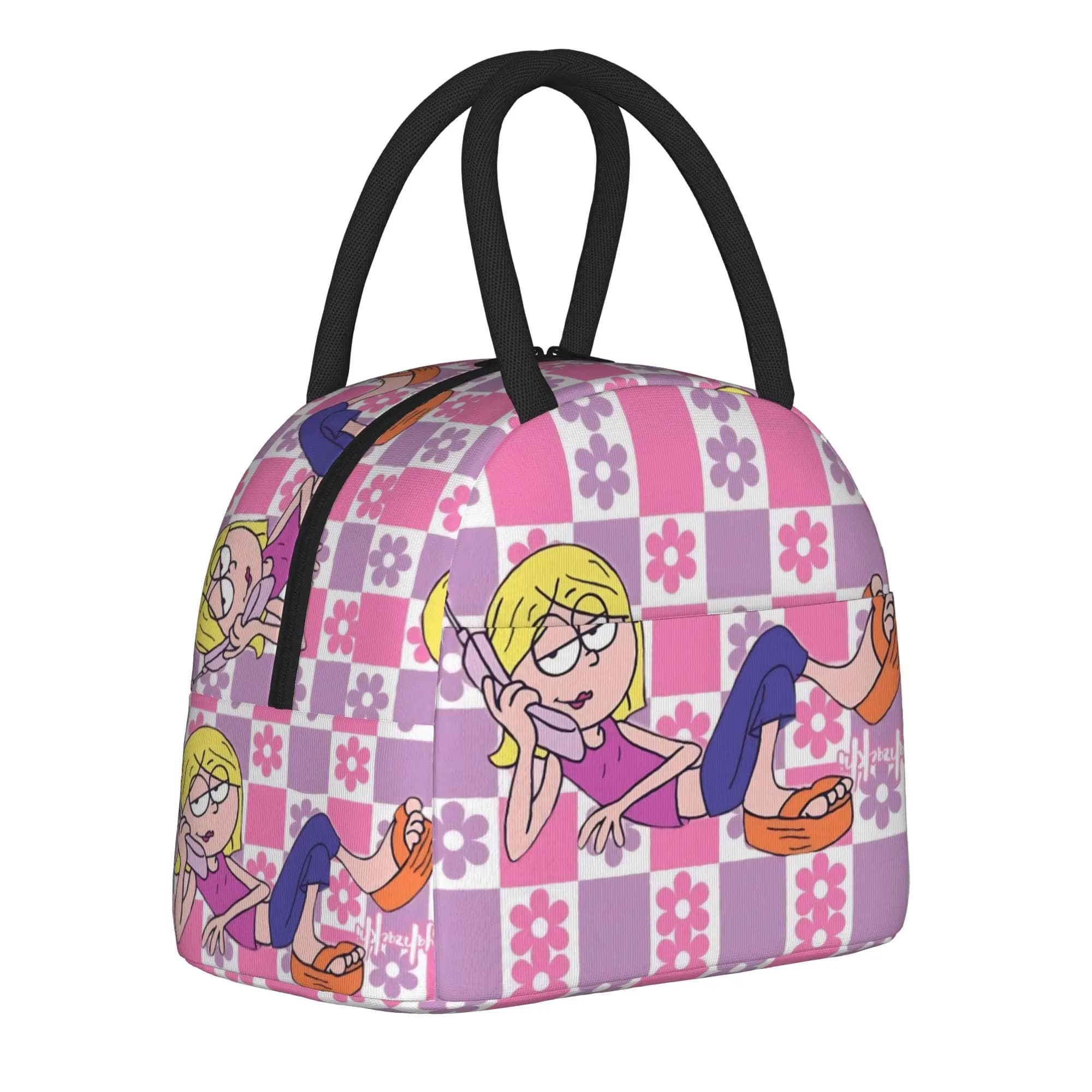 Lizzie Lovely Flower McGuire Insulated Lunch Bag Leakproof Lunch Container Cooler Bag Tote Lunch Box School Food Storage Bags