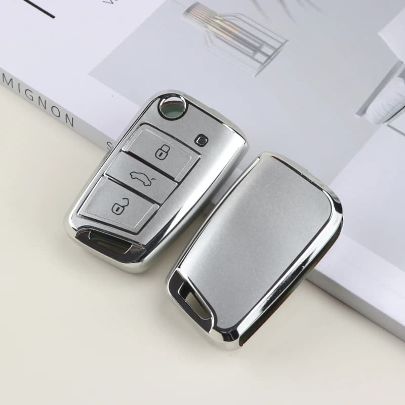 Chiave dell'automobile Della Copertura Fob Caso Borsette Per Volkswagen VW Polo Golf 7 MK7 Tiguan passat Per Skoda Octavia Kodiaq Karoq Per Seat Ateca Leon
