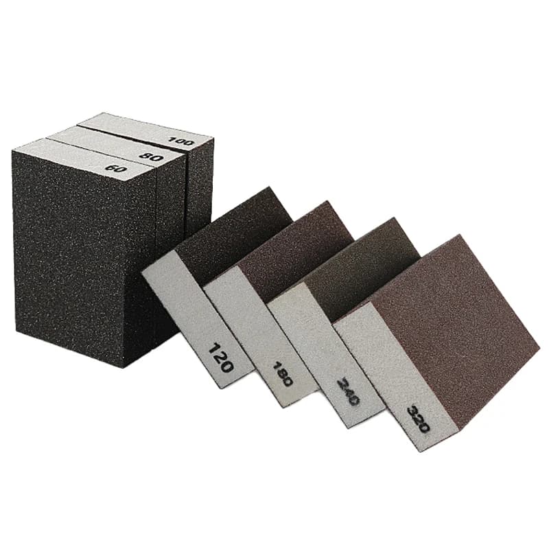 Spugna abrasiva Blocco di sabbia 120-1000 Mesh Grind Brick per pareti metalliche Ruggine di legno Rimozione Lucidatura Riparazione Decontaminazione Carta vetrata