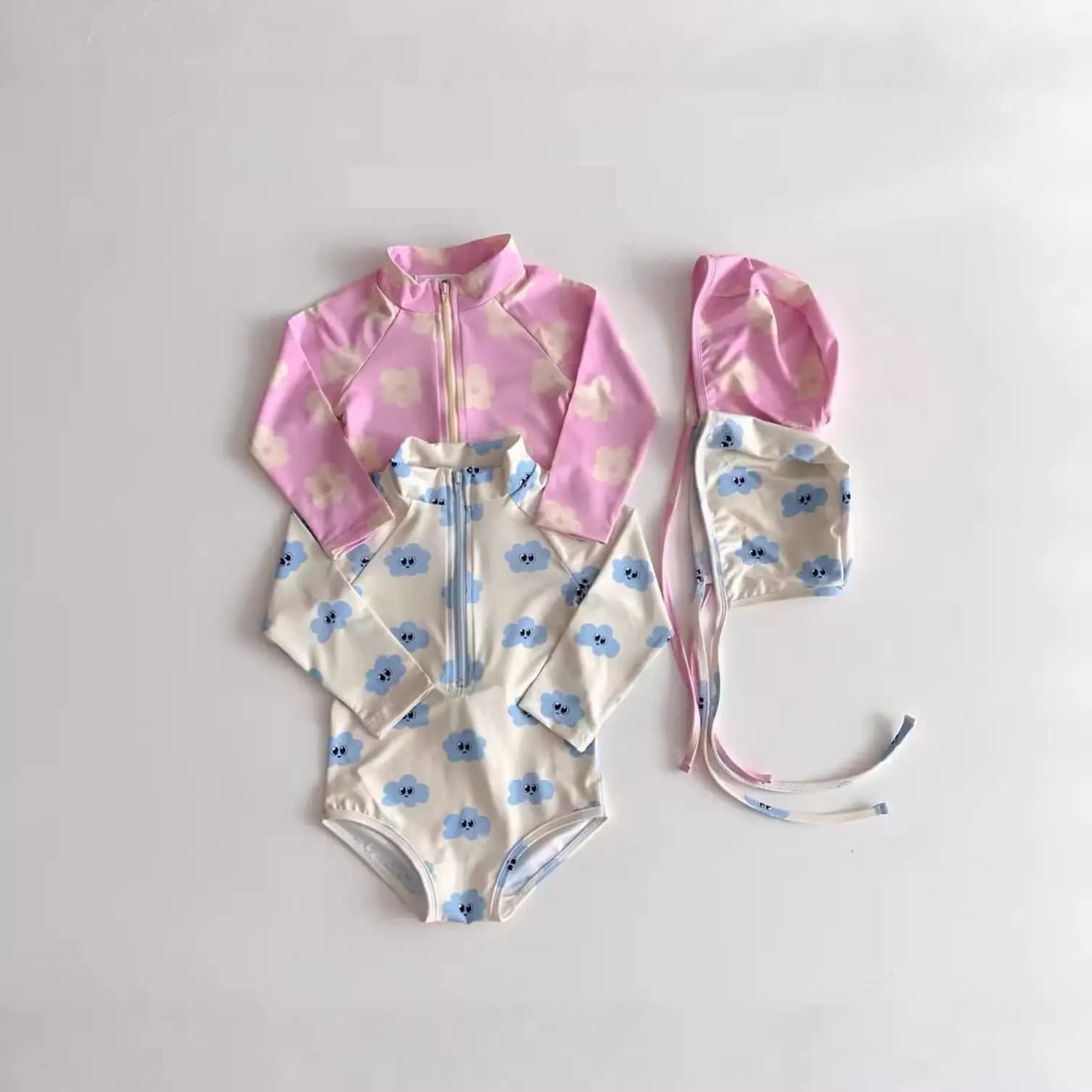 New Summer Swimwear for Girls + Swimming Headset, Nice Swimwear and Flowers for Baby and Baby