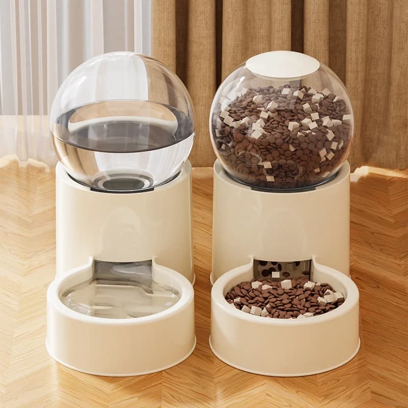 Distributore d'acqua per cani e gatti Cibo per gatti Alimentatore completamente automatico Ciotola per cani e gatti Secchio per riporre i cereali Alimentazione per gatti Acqua per animali domestici God Tool