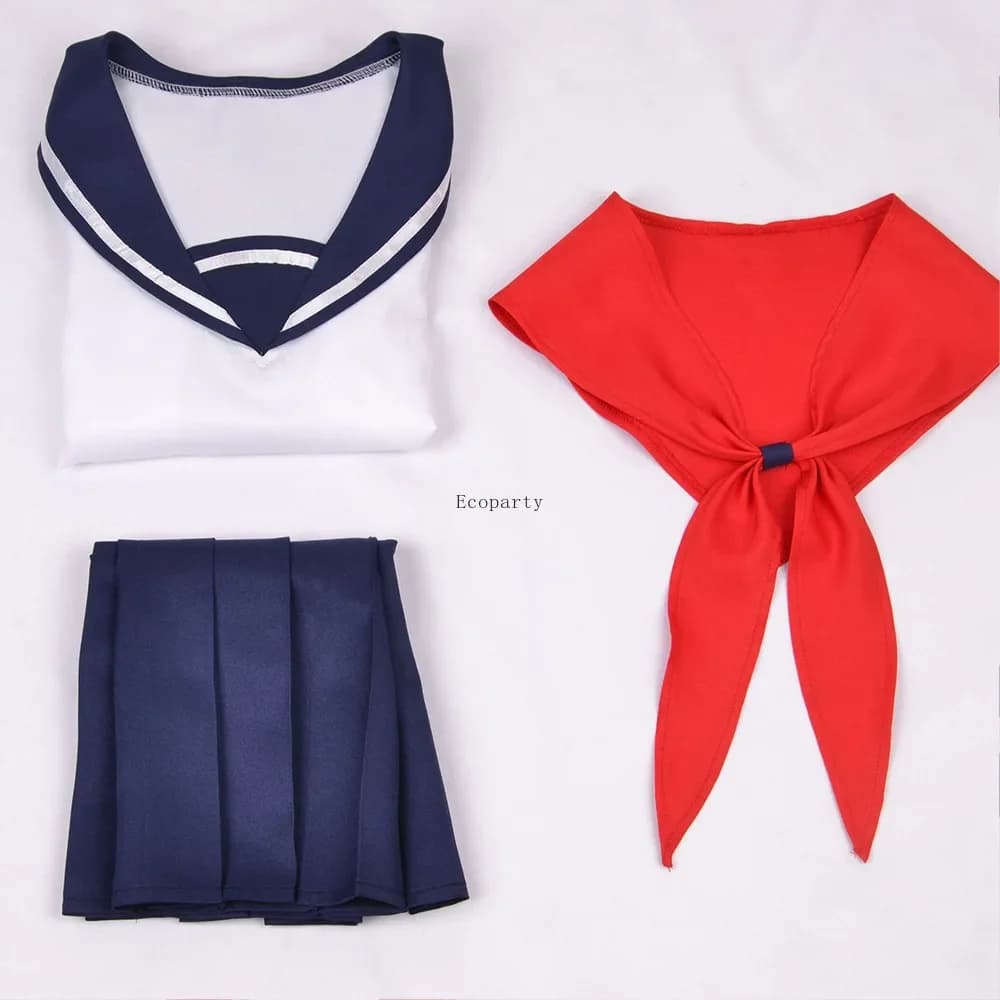 Costumi Cosplay del Gioco Yandere Simulator, Parrucca Ayano Aishi, Uniforme Scolastica Osana Najimi, Camicia da Marinaio, Gonna, Vestito
