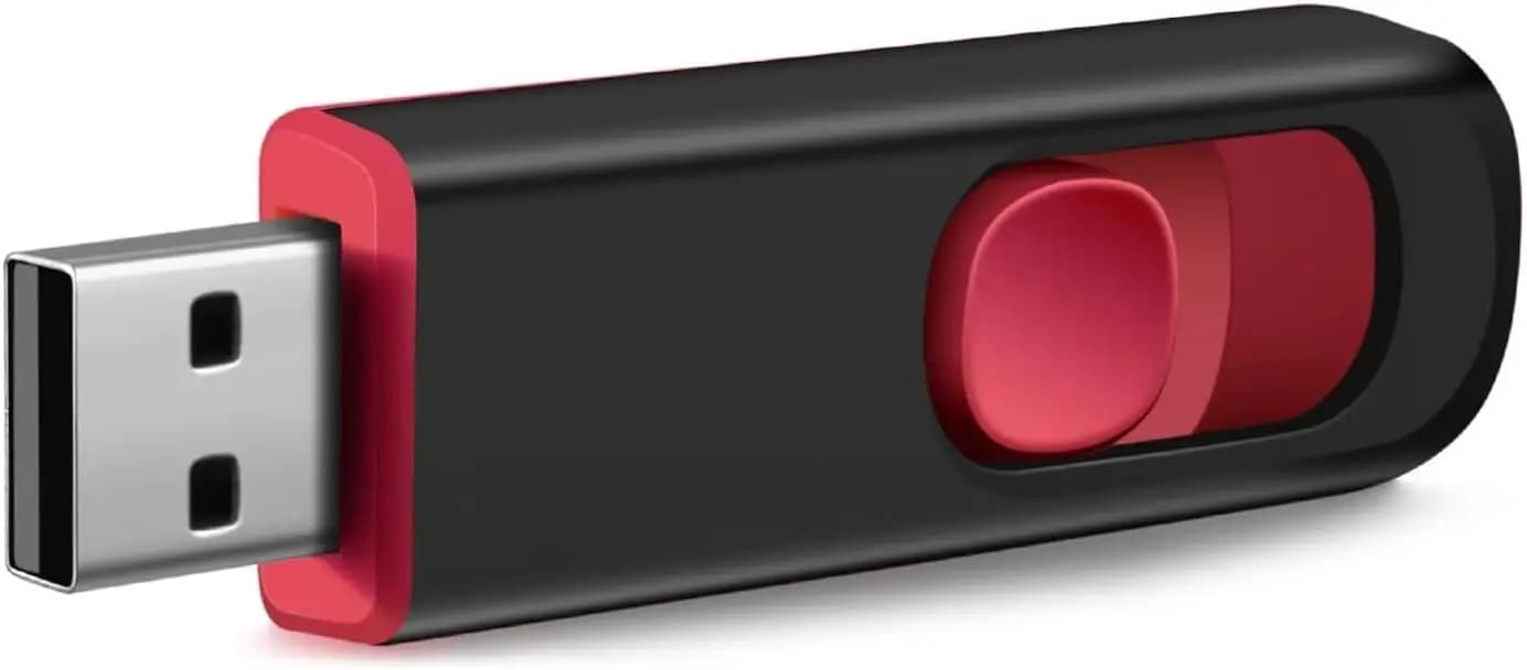 Chiavetta USB 2.0 da 8GB Retrattile per Archiviazione Dati Nera/Rossa