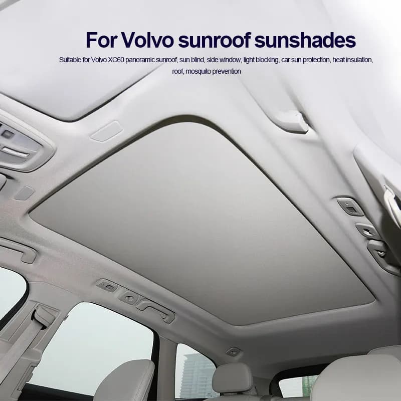 For Volvo XC60 panoramic openable roof, sunshade, side windows, sun protection, thermal insulation, roof, mosquito repellent 2018-2023