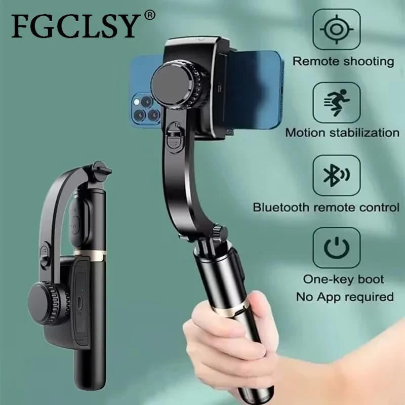 FGCLSY 2024 AI Bluetooth video stabilizer selfie stick tripod cardanic stabilizer for smartphones Live vertical shooting bracket