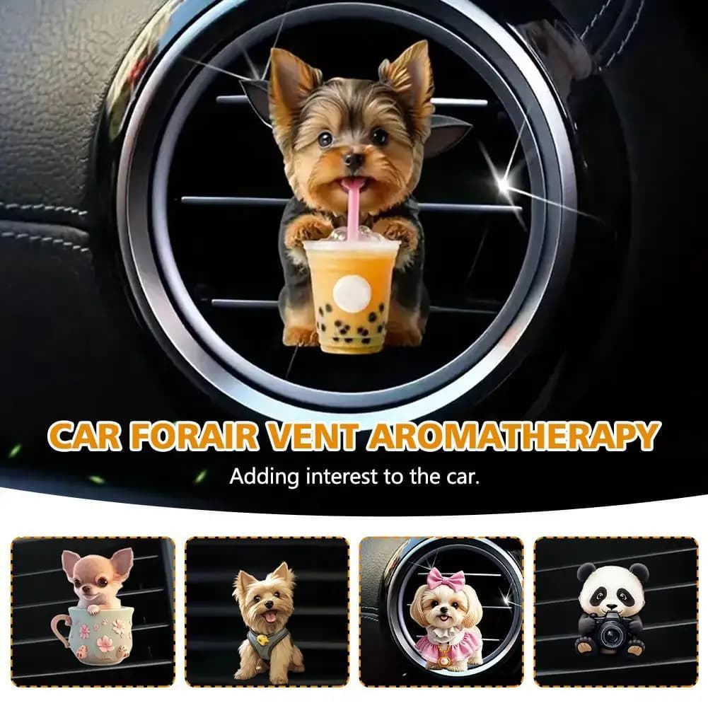 Simpatico cartone animato 2D gattino clip di ventilazione deodorante per auto presa d'aria diffusore di aromi condizionatore d'aria per auto decorazione interna automatica