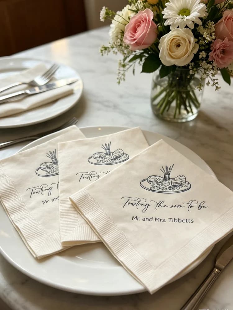 Shuck It Oyster Raw Bar Custom Printed Napkins, Personalized Monogram Seafood Party Paper Guest Towels, Elegant Disposable