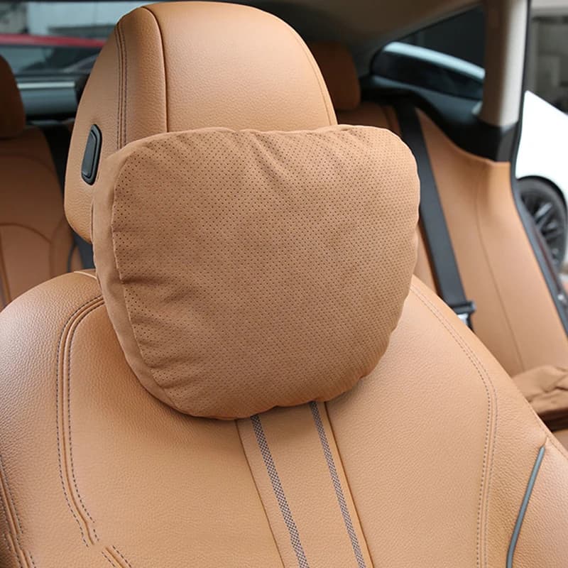 Cuscino per il Collo di Lusso Traspirante per Auto Mercedes Benz Classe S Maybach, Poggiatesta Morbido in Pelle Scamosciata, Cuscini Lombari per Interni Auto