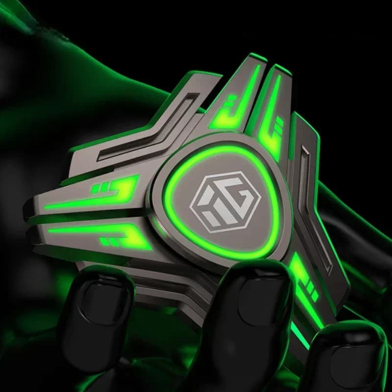 Metallo Luminoso Fidget Spinner Maniglia Punta Spinning Top Giroscopio Antistress Alleviare Lo Stress Riducendo Il Giocattolo Incandescente Decompressione Ansia