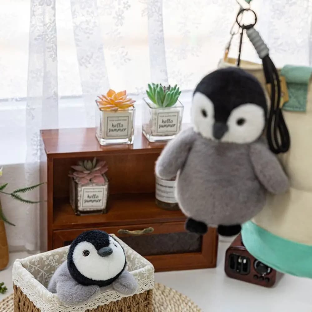 Portachiavi a Forma di Pinguino Carino per Decorazione Casa, Ciondolo Imbottito a Forma di Pinguino, Cuscino Morbido a Forma di Pinguino Cartone Animato, Unisex