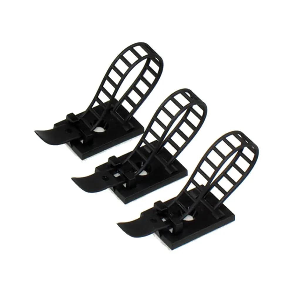 100 Pezzi Clip Regolabili Autoadesivi per Cavi, Organizzatore per Gestione Cavi da Scrivania, Parete, TV, Computer, Telefono, Cavi USB e di Alimentazione per Casa
