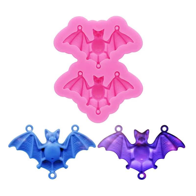 bat Keychain Pendants Silicone Mould DIY kawaii Crystal Epoxy Resin Crafts Jewelry Polymer Clay moulds bat fondant mold silicone
