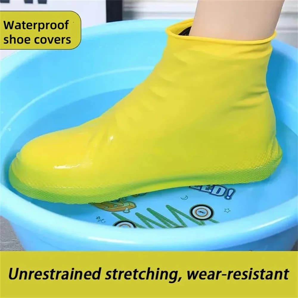 Reusable Non-slip Wear-resistant Rain Shoes Cover Portable Outdoor Adult Children Boots Rain Rubber Waterproof Footwear Covers