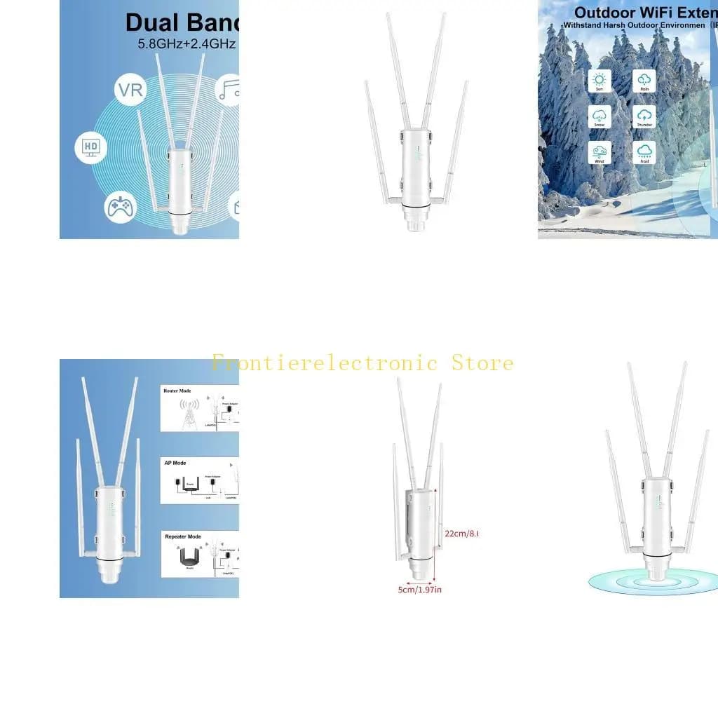 extender G8DB resistenti alle intemperie 2.4/5GHZ a doppia banda 1200M espandono Internet all'aperto