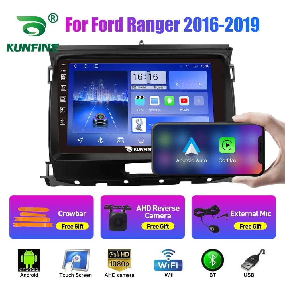 Autoradio Per Ford Ranger 16-19 2Din Android Octa Core Car Stereo DVD Lettore di Navigazione GPS Multimediale Android Auto Carplay