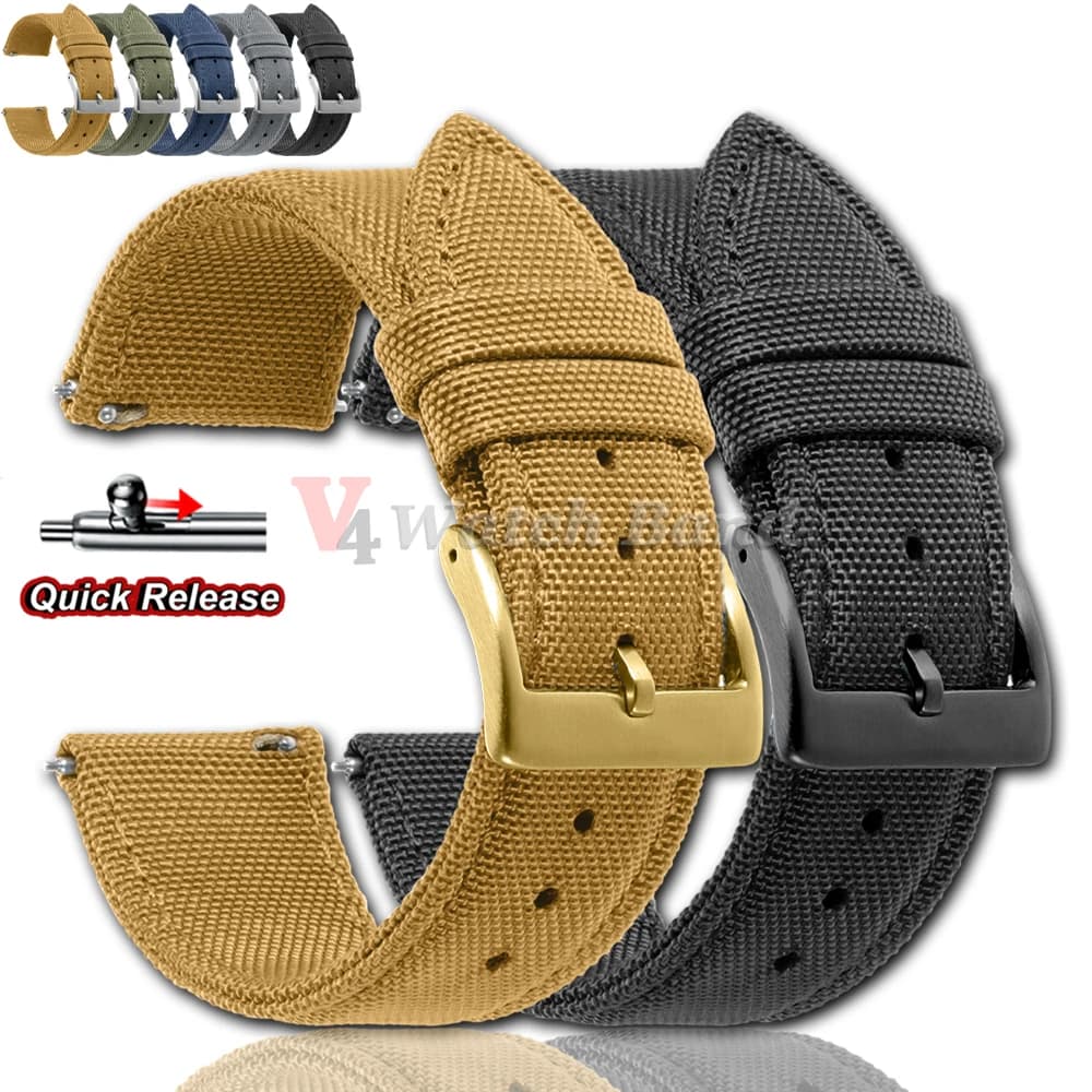 Cinturino per orologio in tela a sgancio rapido per Seiko 20mm 22mm, cinturino in nylon per uomo e donna, cinturini di ricambio per accessori smartwatch