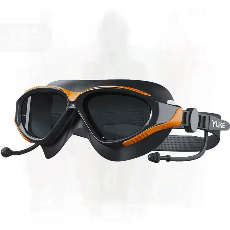 Adult HD Snake Swimwear Swim glasses with adjustable buckle with large waterproof frame with hood for men and women