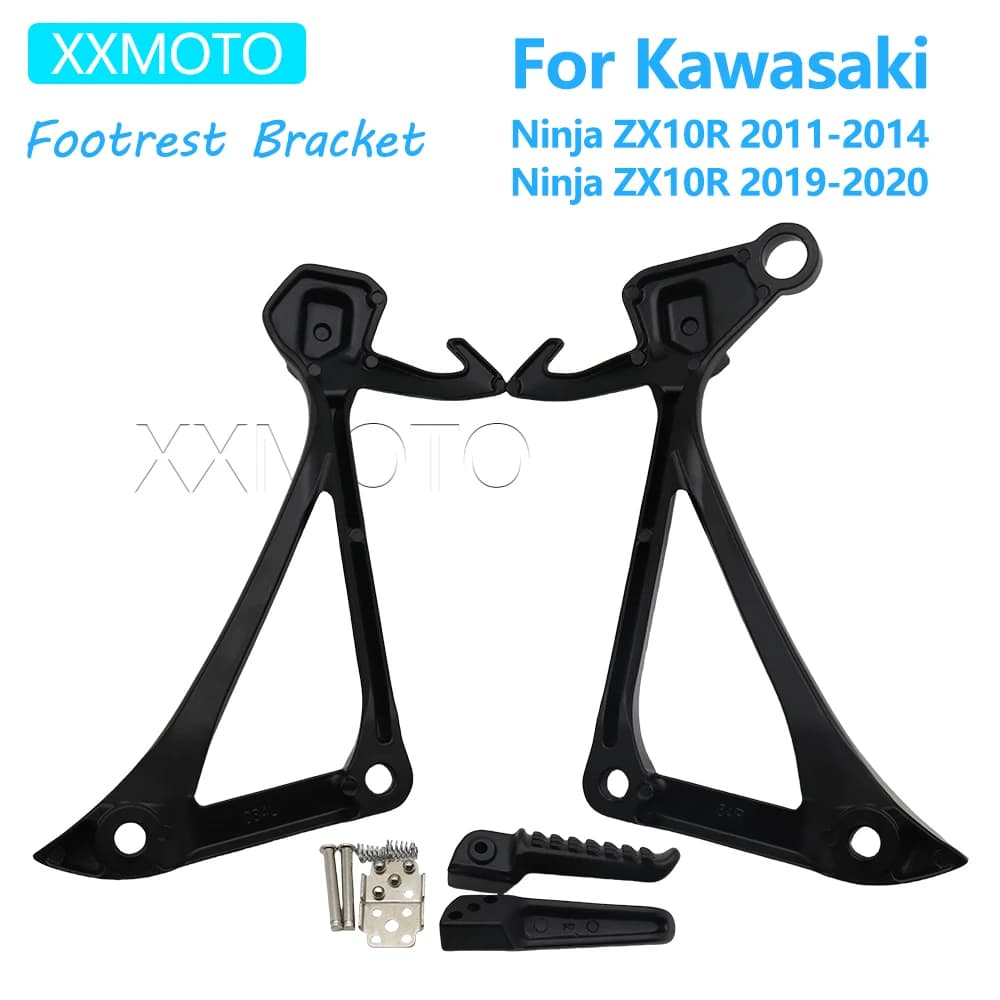 Per Kawasaki Ninja ZX10R ZX 10R ZX-10R 2011 2012 2013 2014 2019-2020 Nero Moto Passanger Pedane Pedane Staffa