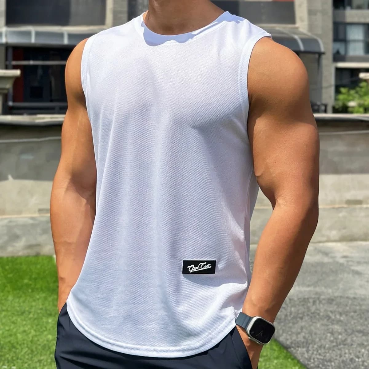 Canotta da palestra da uomo Camicia senza maniche da fitness da uomo Maglia da uomo traspirante Fitness Gilet sportivo Canottiera Palestre Gilet da corsa da uomo