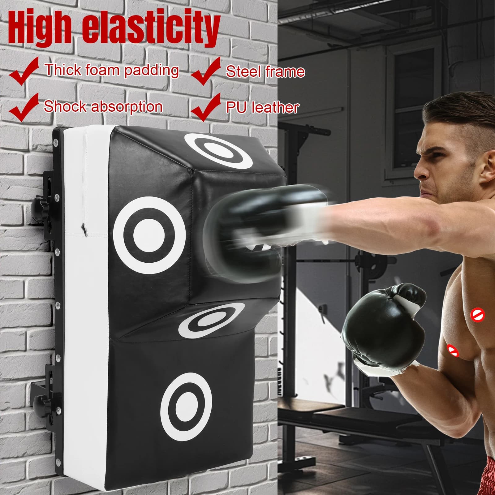 Sacco da Boxe da Parete Uppercut con Punti di Contatto Multipli, Target per Allenamento Pugilistico per Adulti, Ideale per Camera da Letto/Soggiorno/Palestra