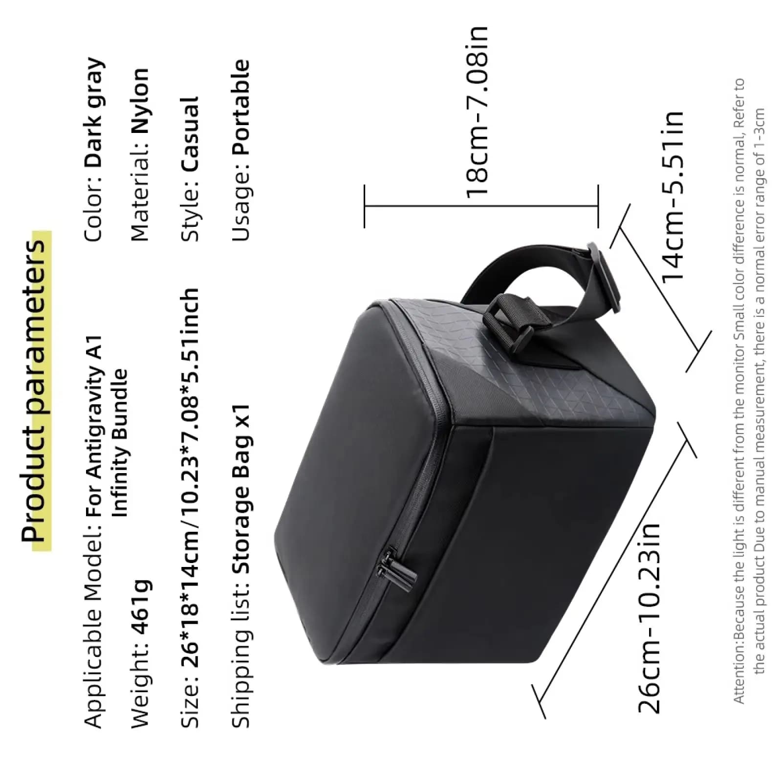 Borsa da trasporto per Antigravity A1, custodia per il trasporto, borsa a tracolla, accessori