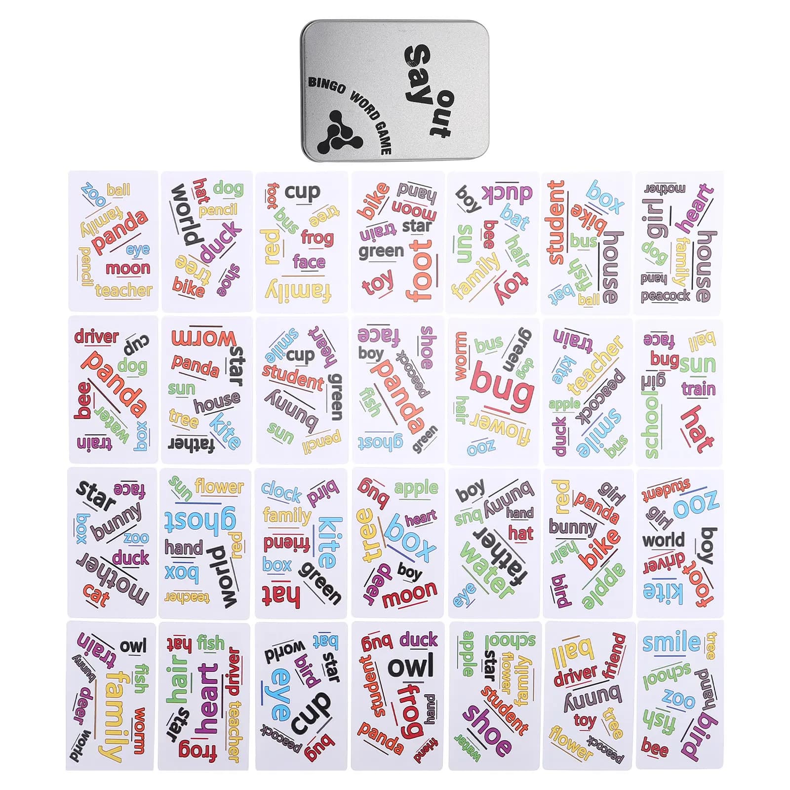 1 set di giochi di ortografia con parole in inglese, puzzle educativi, giochi cognitivi per feste, accessori per bambini, interazione genitore-figlio